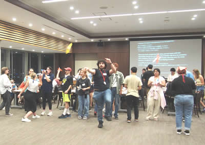 アメリカ・ブラジル研修団の大学生との交流会